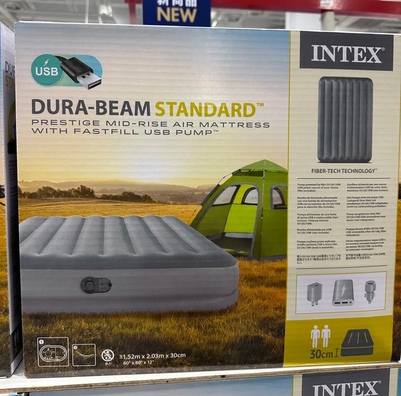 Intex USB Built-In Electric Pump Double Inflatable Bed [Sam]