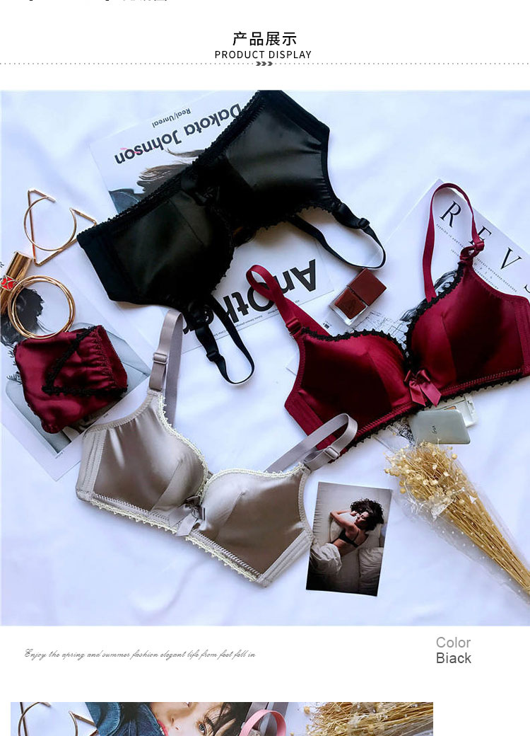 Ngày đầu năm mới Cô gái Nhật Bản Bra No Trace No Steel Ring Thin Điều chỉnh đồ lót Sexy Bra Set đồ lót đẹp