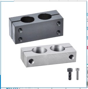 Linear Linear Two-Hole Parallel Cross Pipe Pipe Connection Head Fixed Seat