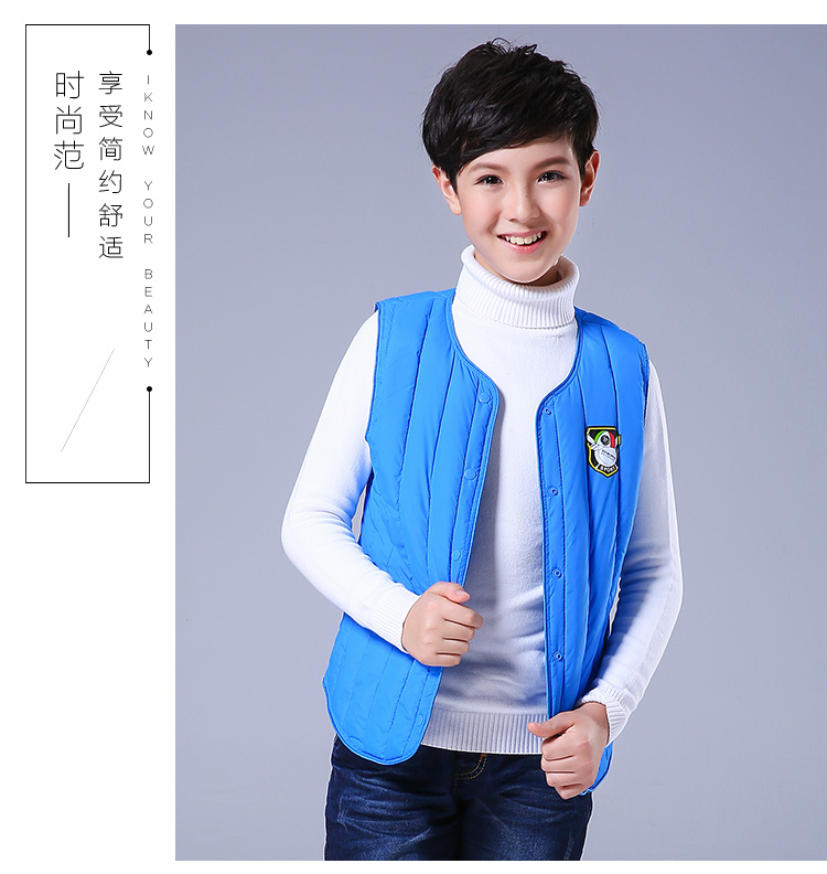 Áo mới cho trẻ em xuống áo cotton trong mùa đông và mùa đông áo vest mỏng bé trai và bé gái dày bên trong và bên ngoài mặc áo lót lót áo gile cho bé giá tốt