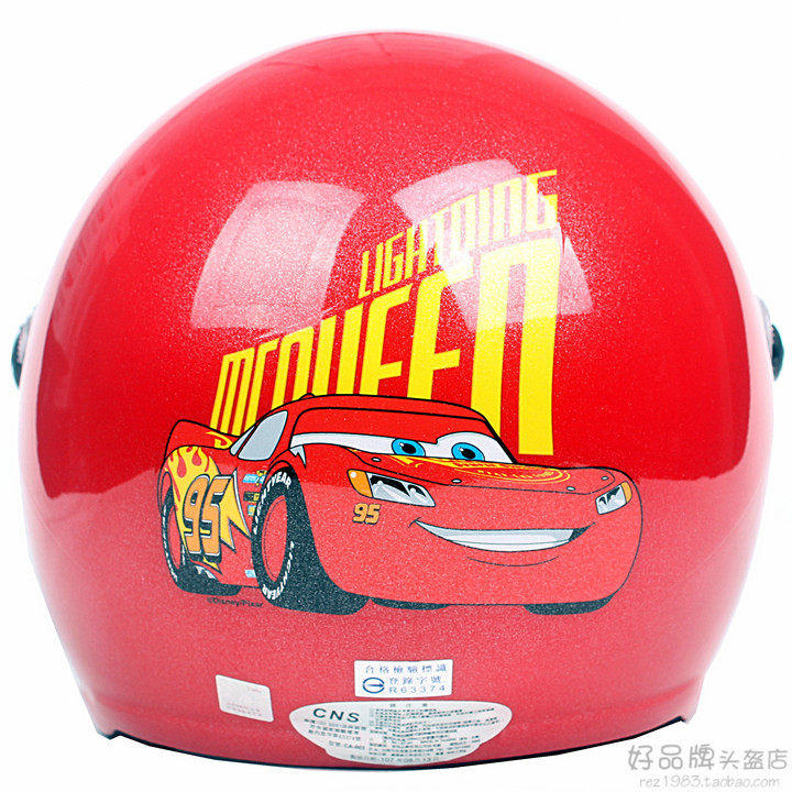 Taiwan EVO Lightning Mckun Red Electric Motor Car Children's Helmet Male And Female Safety Safety Winter Safety Winter