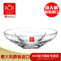 Italy imports RCR Fused Crystal Glass Fruit Pan Fruit Fighting Salad Bowl fruit pan 30cm transparent European style