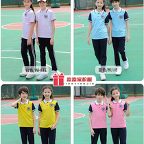 Primary school uniform summer short sleeve cotton sports suit class uniforms childrens college style kindergarten Garden uniforms summer clothing