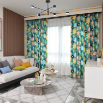 Curtain hook type rental room curtain dormitory short curtain shade fabric finished curtain special clearance treatment kitchen curtain