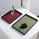 Rectangular tray leather handmade water cup storage