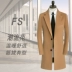 Mùa đông nam dài cashmere áo mới kinh doanh áo khoác len giản dị Anh thanh niên mỏng kích thước lớn áo khoác hoodie nam Áo len