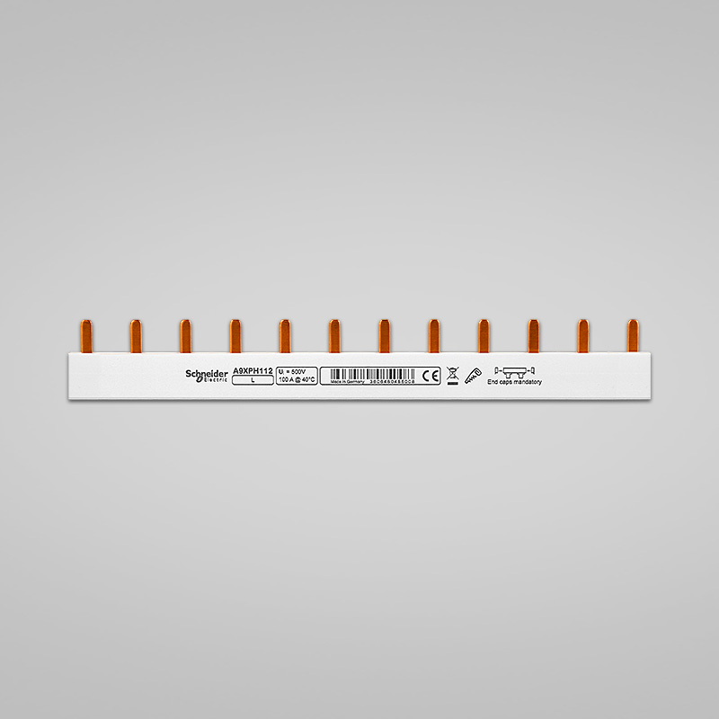 Schneider bus bar 1P12 position 24 position connect copper bar 1P+N wiring line breaker open terminal block