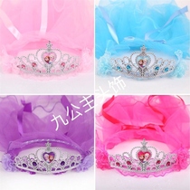 Childrens Crown Princess Veil Frozen Elsa Princess Flower Play Wedding Photography Accessories Hot Sale