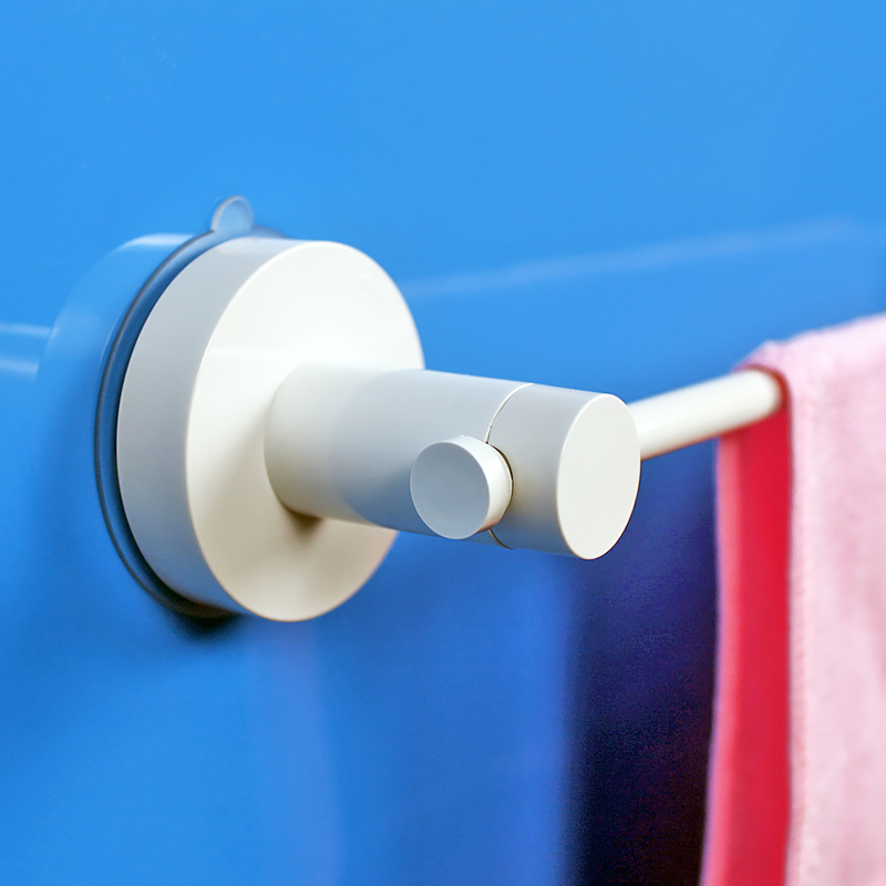 Towel rack free punch toilet bathroom suction cup hanger bath towel rack rag rack single pole storage rack towel rail