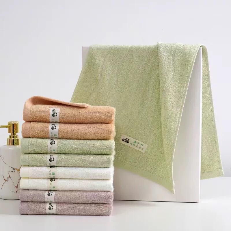 4-Pack of Haolan Duo Bamboo Fiber Bamboo Charcoal Towels, Beauty Towels, Softer Than Cotton, Strong Water Absorption for Face Washing and Bathing, 34*74