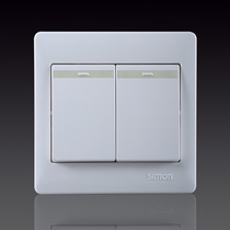 Simon switch socket Simon 50 series 50G engineering two-open dual-control two-position double panel G51022BTY