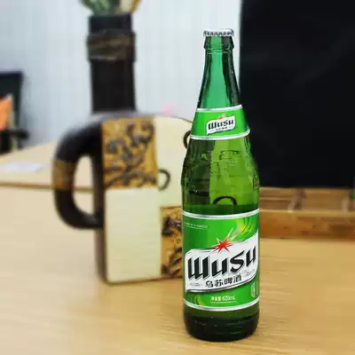 (Xinjiang origin) Net red same green Wusu Beer green raw pulp red Wusu big Wusu 620ml6 bottles