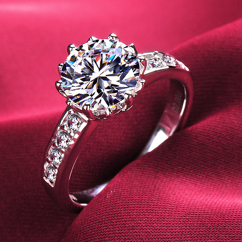 Henan laboratory grown synthetic diamond ring CVD diamond wedding ring jewelry diamond ring can be set to platinum 18K gold