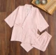 Kích thước lớn Nhật Bản vài người đàn ông và phụ nữ kimono cotton và đồ ngủ lanh đặt cotton đôi gạc hấp quần áo