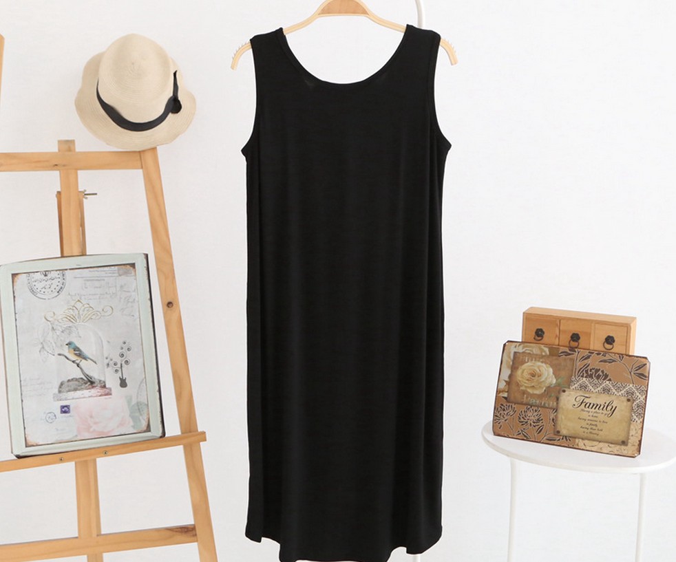 Với bộ đồ ngủ ngực nữ mùa hè váy ngủ modal dây đeo nhà quần áo cotton mỏng phần miễn phí áo ngực lỏng mặc đầm nữ đẹp