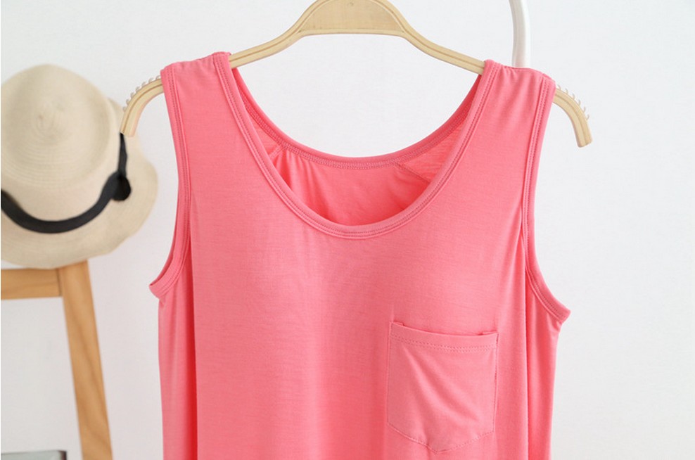 Với bộ đồ ngủ ngực nữ mùa hè váy ngủ modal dây đeo nhà quần áo cotton mỏng phần miễn phí áo ngực lỏng mặc đầm nữ đẹp