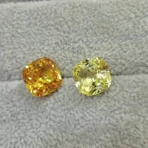 Jewelry grade large particle flame melting method yellow synthetic sapphire artificial cultivation crystal clean color beautiful