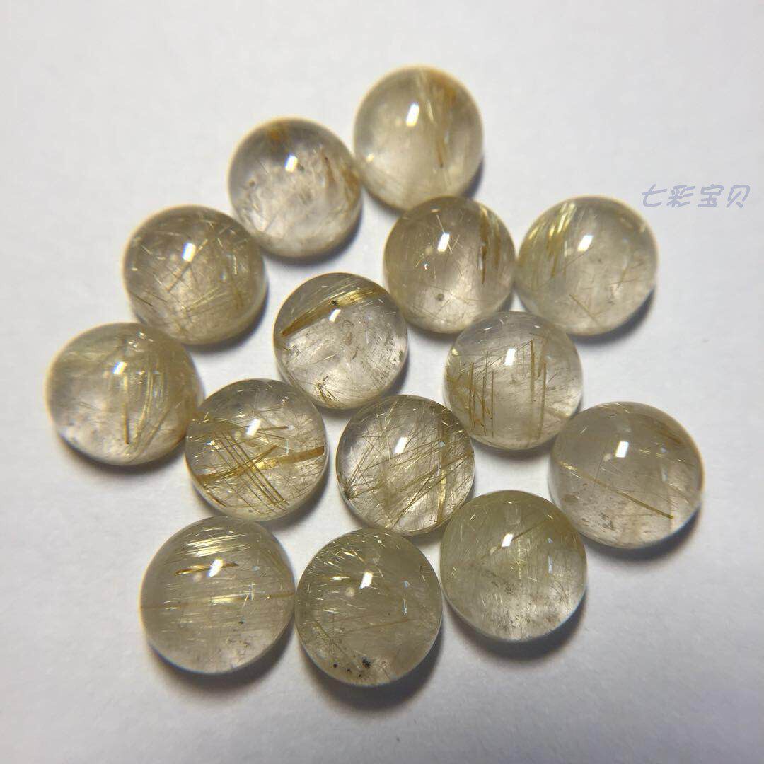 Natural Blonde Crystal Withdrawal Face A11E-2 Nude Stone 8mm Learning Teaching Collection Preferential Specimens