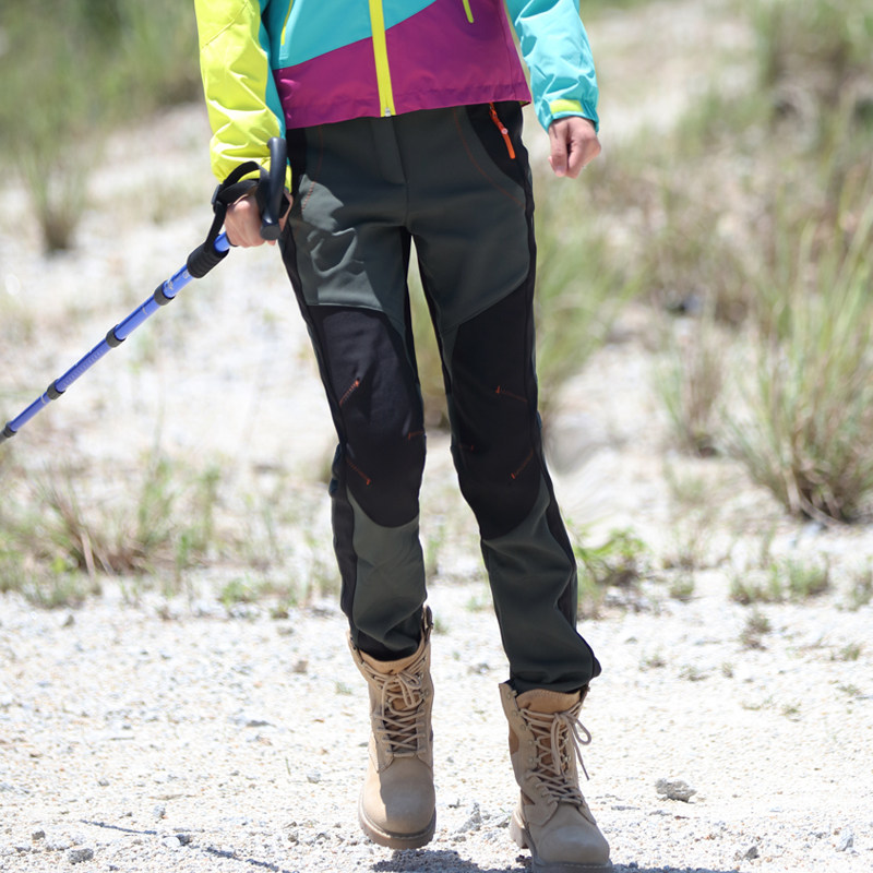 Autumn winter Outdoor punching pants for women Cashmere Pants Waterproof And Breathable Mountaineering Pants Big Size plus suede Anti-cold ski pants