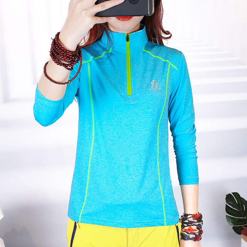 Outdoor sports speed dry dress T-shirt woman sleeves Spring and autumn sweat breathable walking fast mountain climbing fast dry clothes