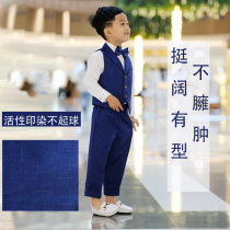 Boys suit vest suit costume boy catch week dress summer host flower girl handsome suit new style