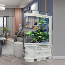 Bullet fish tank living room household small glass 1 2 meters 1 5 meters screen floor-to-ceiling large fish tank aquarium