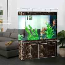 D bottom filter fish tank 1 2 meters bullet fish tank with cabinet free water ecological fish tank glass living room household