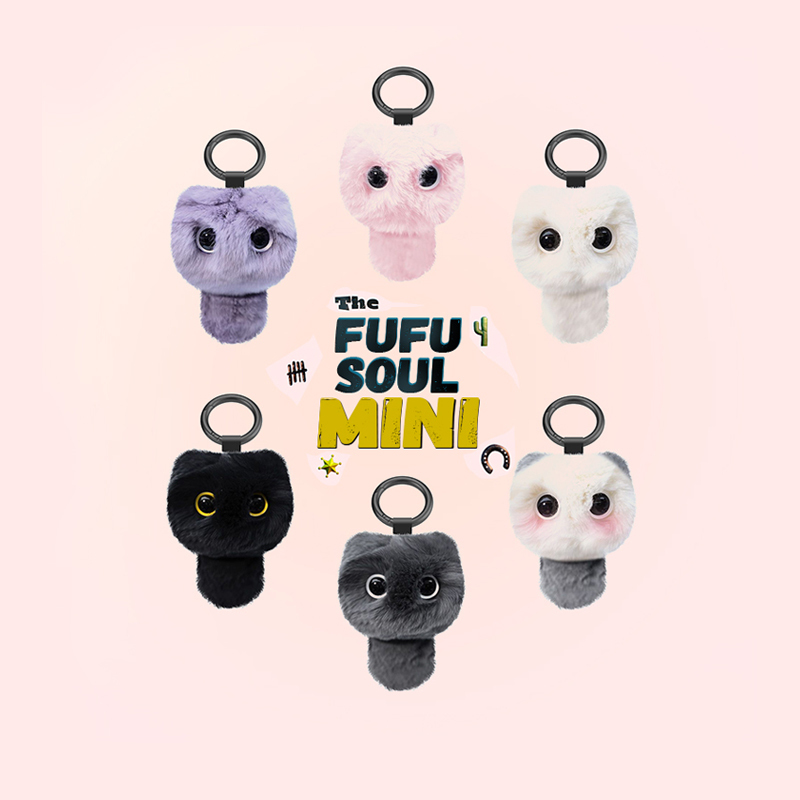 Fufusoul Fragrance Trendy Toy Doll [Mini Real Fur Keychain] Plush Pendant Holiday Mid-Autumn Festival Gift
