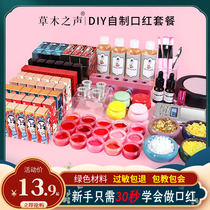 Handmade Diy Mouth Red Material Bag Package toner Making tool suit New hands Homemade Moisturizing Lip Balm Pipe Mold