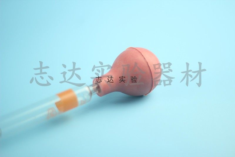 红色橡胶吸球 移液管吸球 玻璃刻度 吸管吸球 5ml 10ml