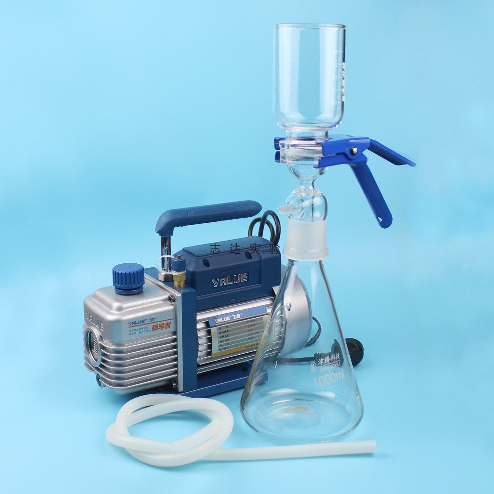 1C-N真空泵 砂芯过滤装置1000ml 滤膜溶剂过滤器 手提真空泵 油泵