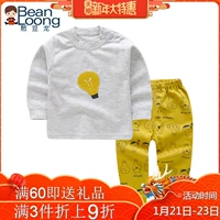 Đậu Thận Dragon Baby Cotton Bộ đồ lót cho bé trai Bé gái Quần áo sơ sinh Trẻ em Quần áo mùa thu Out Out Out Home đồ bé trai đẹp