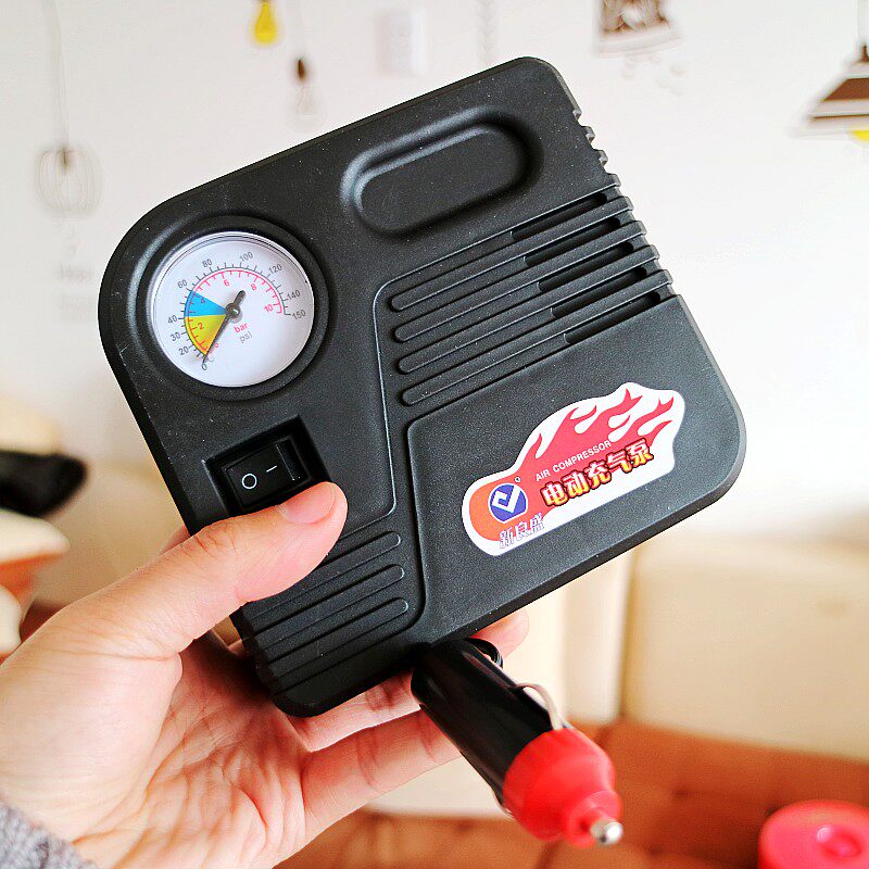 Car pump 12V portable car pump electric mini tire pump Battery clip-on single cylinder