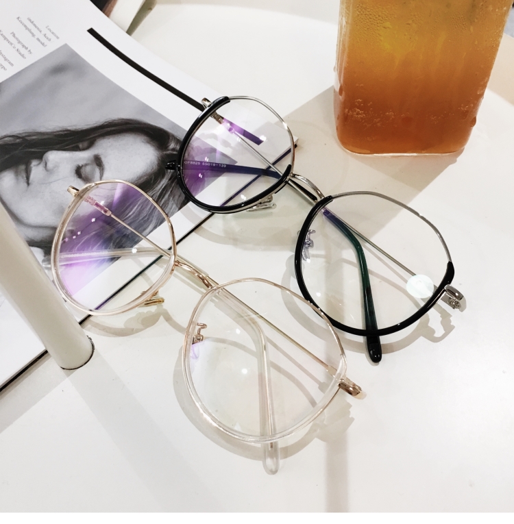 Ins phong cách Hàn Quốc thấp hơn nửa khung kính nữ thủy triều Harajuku retro tròn nhỏ với cận thị có một số kính nam khung - Kính kính em bé