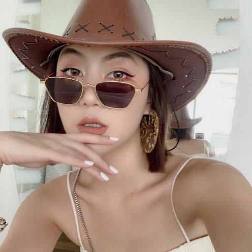 Hip hop trapezoidal small box sunglasses female Korean version boomer personality fashion retro myopia sunglasses male anti-UV