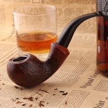 With smoking set imitation solid wood best-selling pipe pattern filter resin spot portable old-fashioned