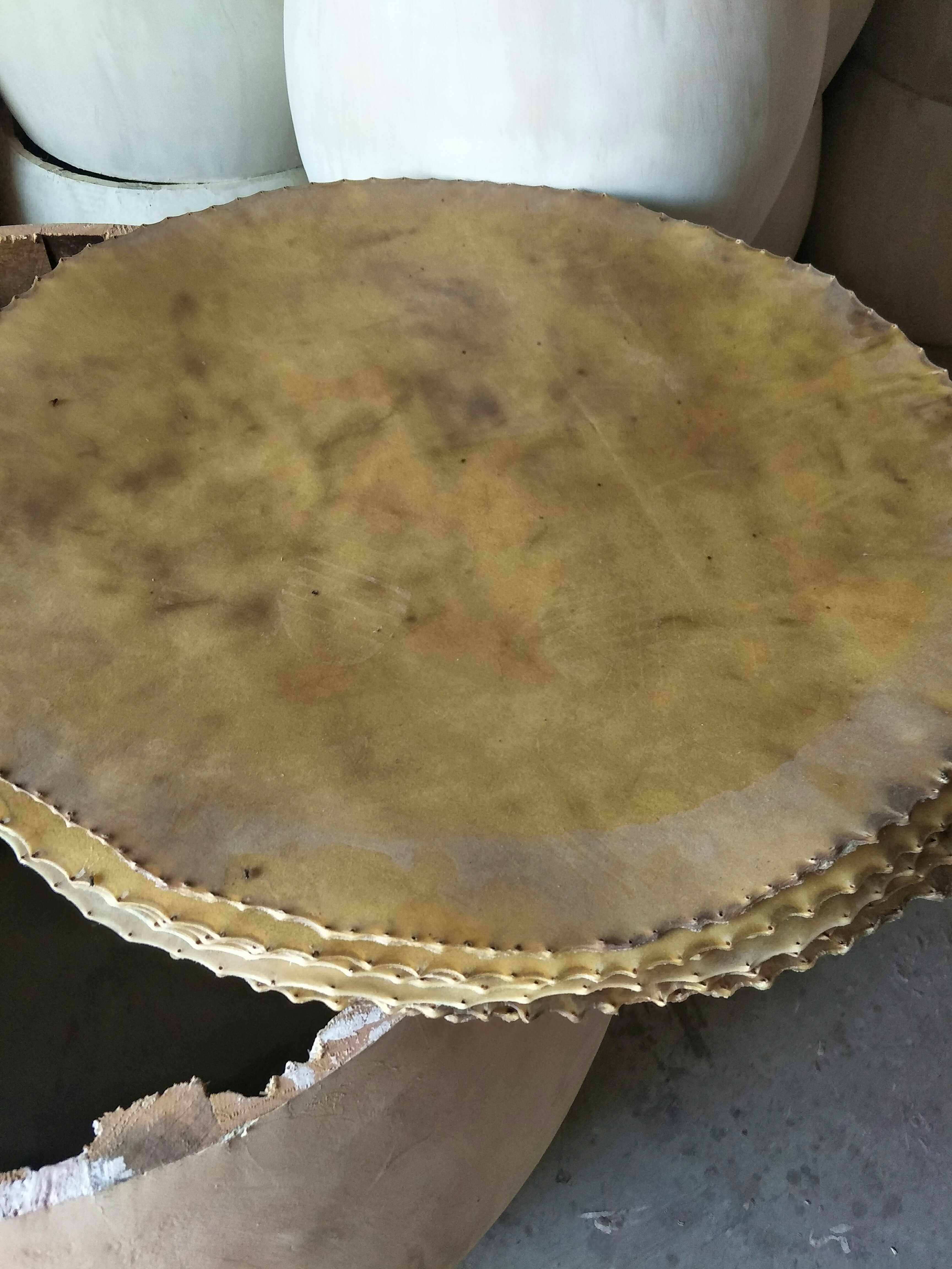 Cow Leather Drum Face Drum Leather Yellow Bull Leather Drum Face Big Drum Accessories Drum Leather Drum Surface Drum Beat Drum Leather 70 cm Drum Skin-Taobao