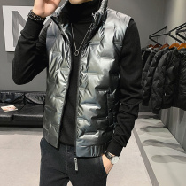 Duvet waistcoat mens winter light outside wearing vest Korean version trending tide cards personality mens waistcoat jacket Inn wind