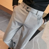 Демисезонные осенние штаны для отдыха, модный пиджак классического кроя, премиум класс, с вышивкой, облегающий крой