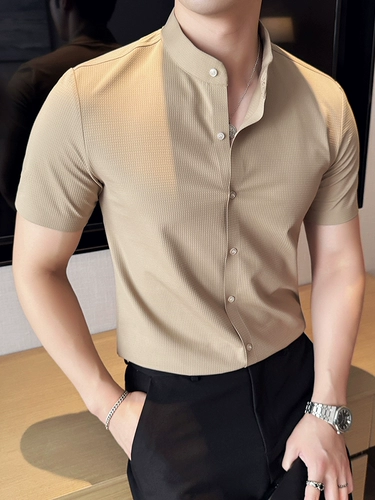 Шелковая тонкая рубашка, пиджак классического кроя, китайский стиль, изысканный стиль