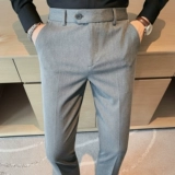 Демисезонные осенние штаны для отдыха, модный пиджак классического кроя, премиум класс, с вышивкой, облегающий крой