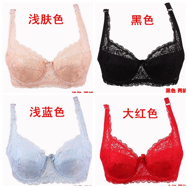 Kích thước lớn đồ lót siêu mỏng ren gợi cảm bên lưới tụ tập áo ngực nữ nhỏ năm nay màu đỏ áo độn ngực