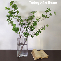 TODAYARTHOME Nordic high simulation hanging bell Green plant Horse drunk wood folk living room Book room with flower arrangement decoration pendulum
