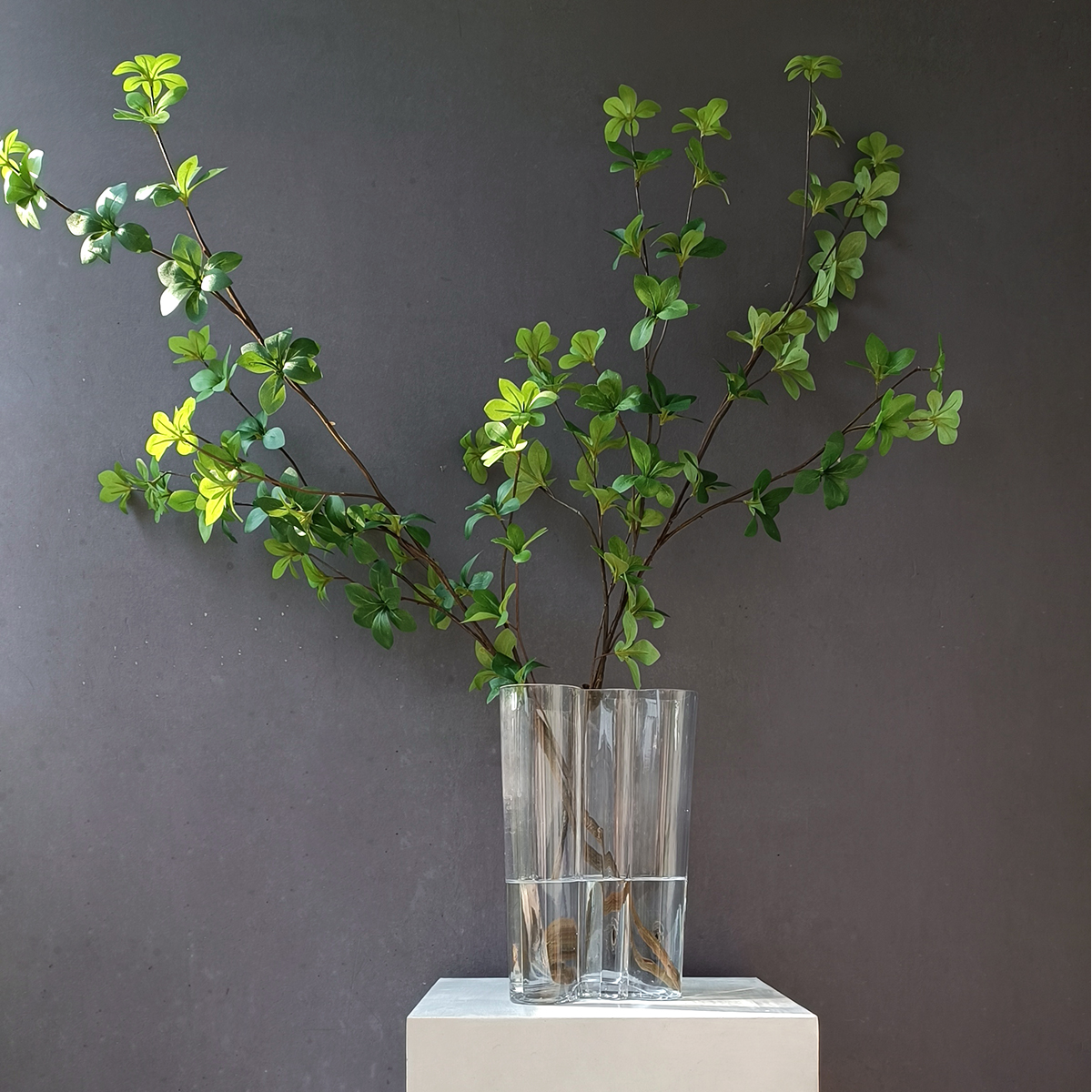 Nordic high simulation bell big branches drunk green vegetation lotus leaf residential room library decoration flower