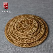 Rattan coaster pot mat tea mat coaster set saucer set saucer Cup kung fu tea set Vietnamese rattan pure handmade