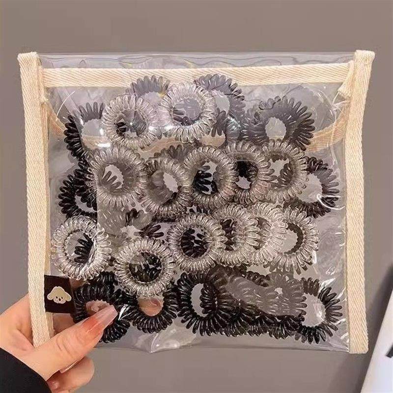 Simple ins Telephone Cord Hair Ties, High Elasticity, Durable, Hair-Friendly, 2025 Hair Rope, Rubber Band Hair Accessory