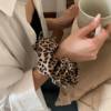 Trendy Leopard Print Scrunchie for Low Ponytail, Millennial Style Hair Accessory with a High-End Feel