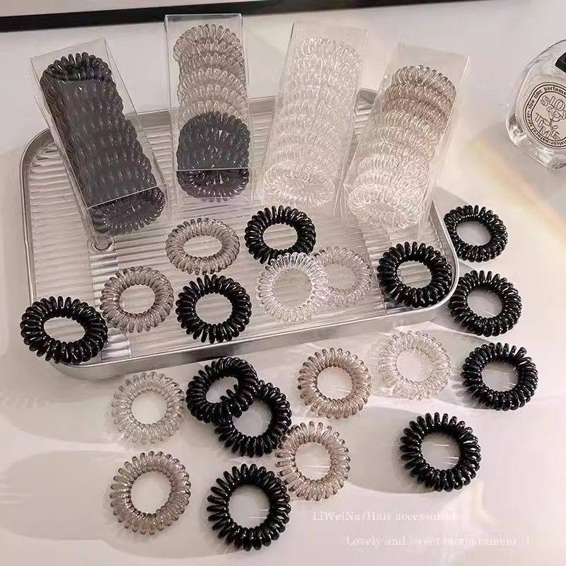Simple ins Telephone Cord Hair Ties, High Elasticity, Durable, Hair-Friendly, 2025 Hair Rope, Rubber Band Hair Accessory