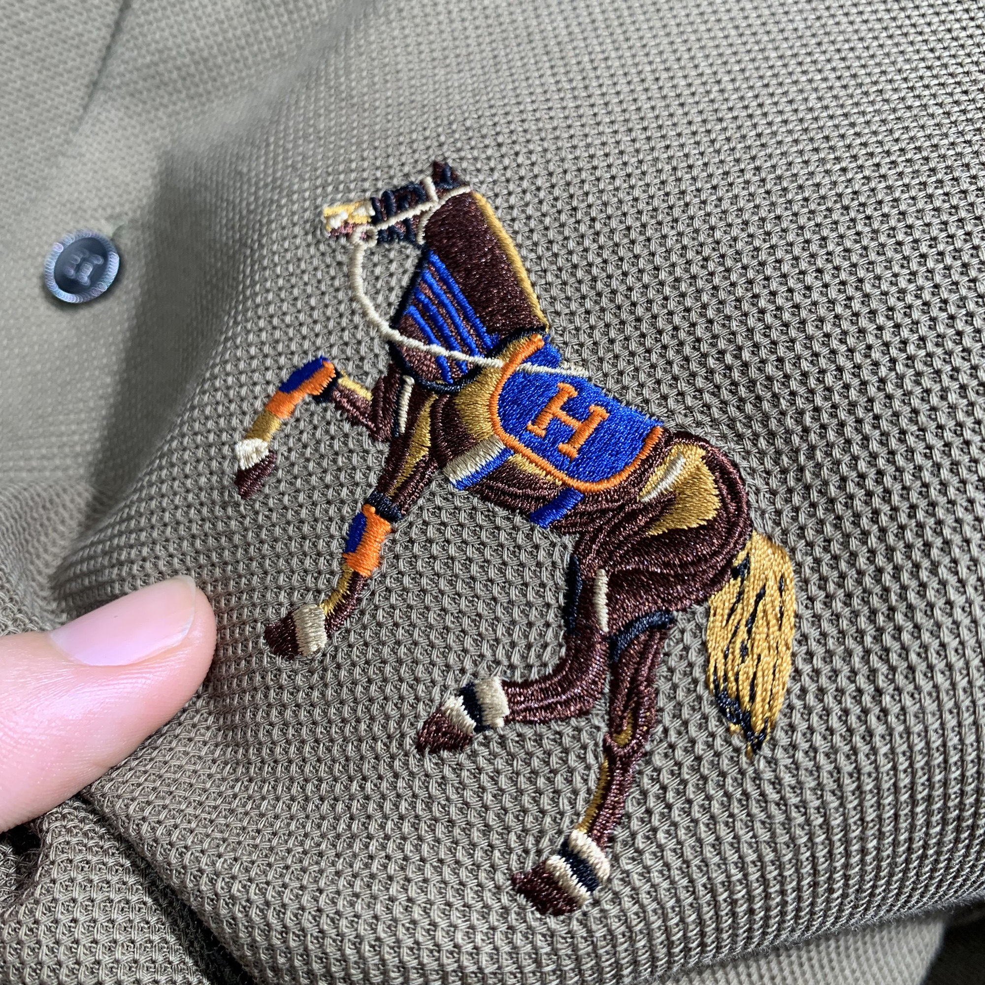 Double Silk Optical Fiber Eyeball Ground Tampa Embroidered Polo Shirt Male 2022 Summer men turnover short sleeve high-end T-shirt