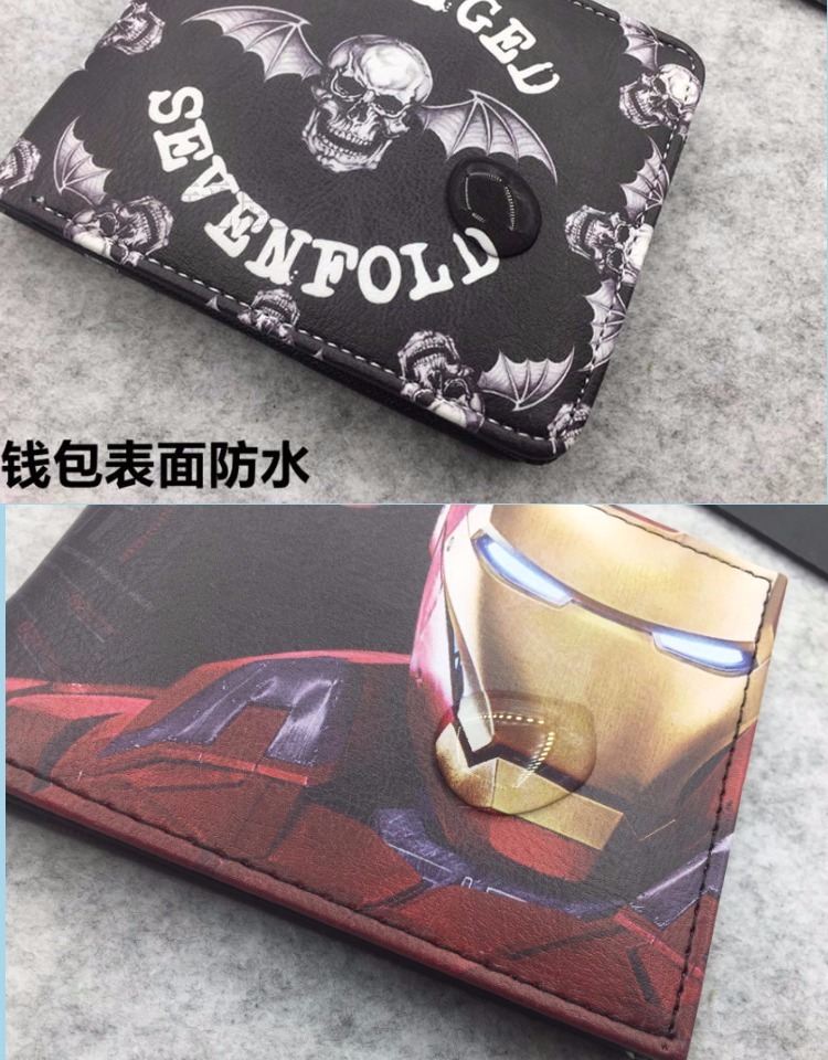 Ví Marvel mới Batman Bao quanh Justice League Superman Batman Flashman Wallet - Ví tiền ví cầm tay nam lv